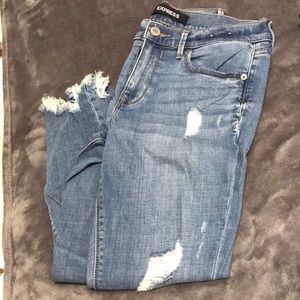 Destroyed Express Ankle Jeggings